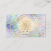 Moderne elegante stijlvolle, gouden cirkels Lotus  Visitekaartje (Voorkant)