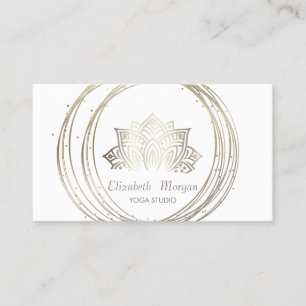 Moderne Elegante Stijlvolle Gouden Cirkels Lotus W Visitekaartje