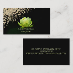 Moderne Elegante Stijlvolle Gouden Diamanten Groen Visitekaartje