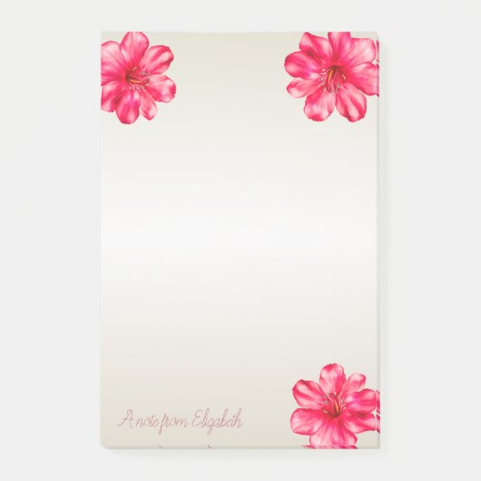 Moderne Elegante Stijlvolle,Hibiskus-Personalisati Post-it® Notes (Voorkant)
