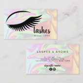 Moderne, elegante, stijlvolle holografische zweeps visitekaartje (Voorkant / Achterkant)