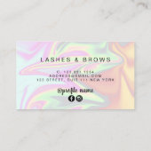 Moderne, elegante, stijlvolle holografische zweeps visitekaartje (Achterkant)