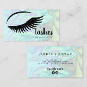 Moderne, elegante, stijlvolle holografische zweeps visitekaartje (Voorkant / Achterkant)