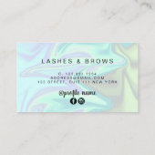 Moderne, elegante, stijlvolle holografische zweeps visitekaartje (Achterkant)