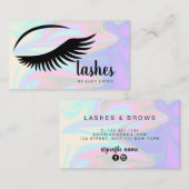 Moderne, elegante, stijlvolle holografische zweeps visitekaartje (Voorkant / Achterkant)