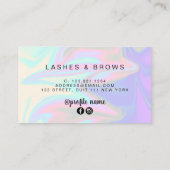 Moderne, elegante, stijlvolle holografische zweeps visitekaartje (Achterkant)