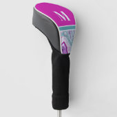 Moderne Elegante Stijlvolle Initiële Monogram Golfheadcover (Schuin)