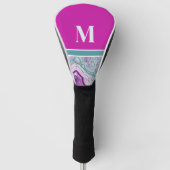 Moderne Elegante Stijlvolle Initiële Monogram Golfheadcover (Voorkant)