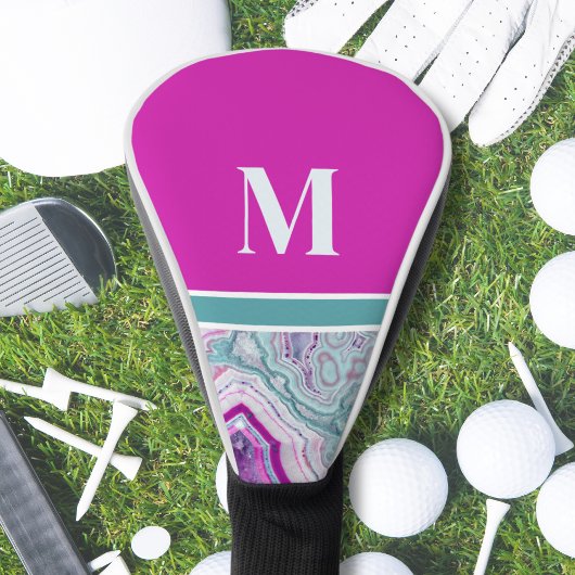 Moderne Elegante Stijlvolle Initiële Monogram Golfheadcover