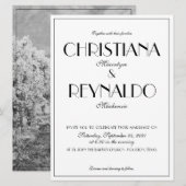 Moderne, elegante, stijlvolle Roaring 20s bruiloft Kaart (Voorkant / Achterkant)