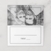 Moderne, elegante, stijlvolle Roaring 20s bruiloft Plaatskaartje (Buitenkant ongevouwen)