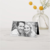 Moderne, elegante, stijlvolle Roaring 20s bruiloft Plaatskaartje (Achterkant)