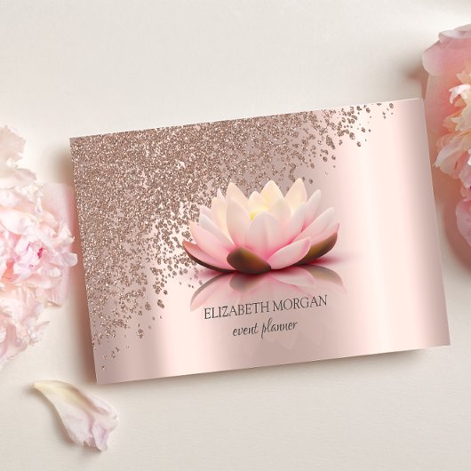 Moderne Elegante Stijlvolle Roze Gouden Diamanten Visitekaartje
