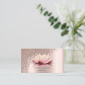 Moderne Elegante Stijlvolle Roze Gouden Diamanten Visitekaartje (Staand voorkant)