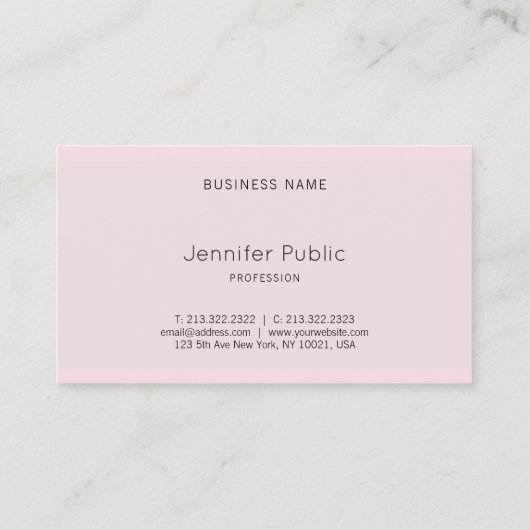 Moderne elegante, stijlvolle  roze Paarse vlek Visitekaartje (Achterkant)