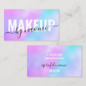 Moderne, elegante, stijlvolle schitterende make-up visitekaartje (Voorkant / Achterkant)