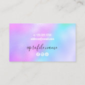 Moderne, elegante, stijlvolle schitterende make-up visitekaartje (Achterkant)