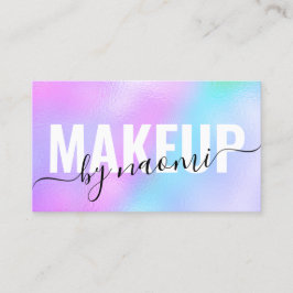 Moderne, elegante, stijlvolle schitterende make-up visitekaartje