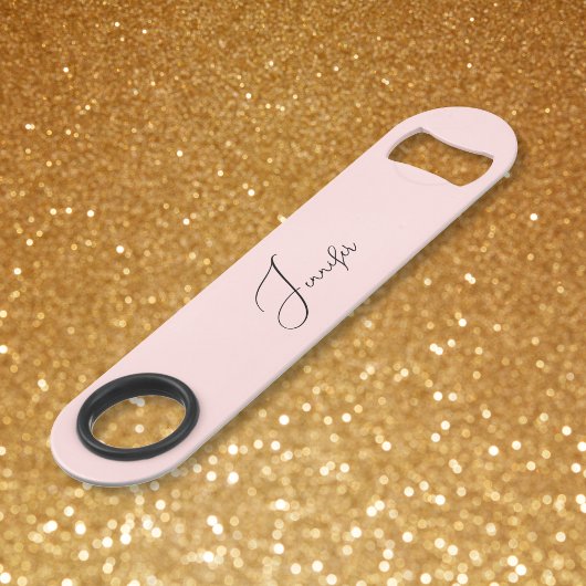 Moderne elegante stijlvolle trendy monogram pastel speed flessenopener