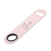 Moderne elegante stijlvolle trendy monogram pastel speed flessenopener (Voorkant Gekanteld)