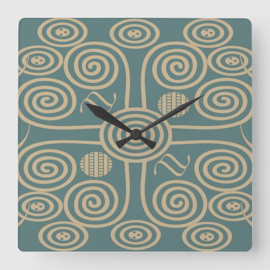 moderne elegante stijlvolle vormgeving vierkante klok (Voorkant)