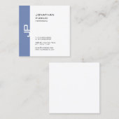 Moderne, elegante, stijlvolle vormgeving vierkante visitekaartje (Voorkant / Achterkant)