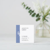 Moderne, elegante, stijlvolle vormgeving vierkante visitekaartje (Staand voorkant)