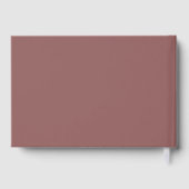 Moderne Elegante Stof Roze en Gouden Huwelijk Gastenboek (Achterkant)