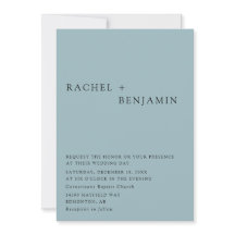 Moderne Elegante Stoffige Blauwe Bruiloft 2 Zijde 