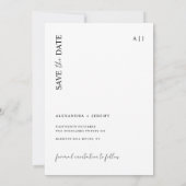 Moderne elegante strandfoto bewaar de datum kaart (Achterkant)