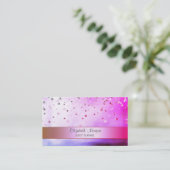 Moderne Elegante Streep Confetti Visitekaartje (Staand voorkant)