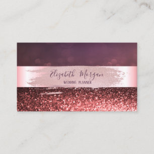 Moderne Elegante Streep, Glitter Bokeh met Kwastst Visitekaartje