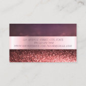 Moderne elegante streep, penseellijn Glitter Bokeh Visitekaartje (Achterkant)