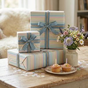 Moderne Elegante Strepenpatroon Inpakpapier