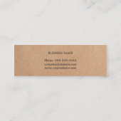 Moderne Elegante Stripe Kraft Papier Consultant Mini Visitekaartje (Achterkant)