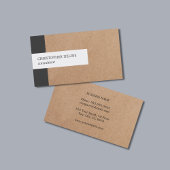 Moderne Elegante Stripe Kraft Papier Consultant Visitekaartje