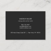 Moderne elegante striped Black en FAUX Gold Foil Visitekaartje (Achterkant)