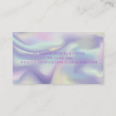 Moderne elegante striped Lijst holographic Visitekaartje (Achterkant)