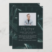 Moderne elegante sympathie rouwfoto herinnering (Voorkant / Achterkant)