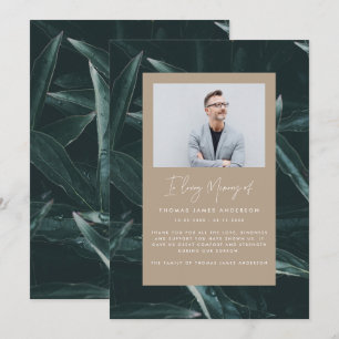 Moderne elegante sympathie rouwfoto herinnering