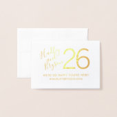 Moderne Elegante Tafelnummers ECHTE FOLIE (Met envelop)