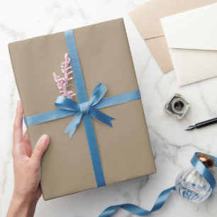 Moderne Elegante Taupe Verjaardagsfeest Bruiloft Cadeaupapier