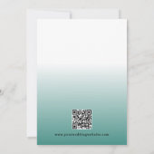 Moderne Elegante Teal Eenvoudige Calligrafie Sjabl Save The Date (Achterkant)