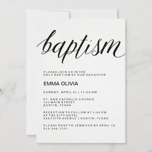 Moderne, elegante tekst over Waterverf papier Kaart (Voorkant)