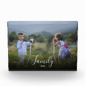 Moderne, elegante tekstbedekking familie fotoblokken (Voorkant)