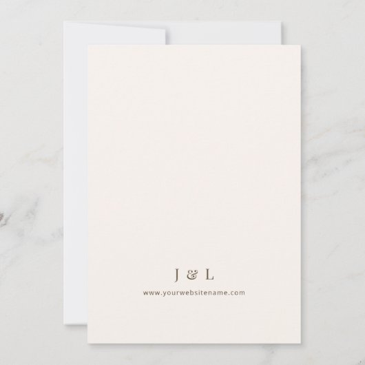 Moderne Elegante Terracotta Herfst Bloemen Huwelij Kaart (Achterkant)