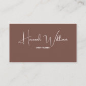 Moderne elegante terracotta minimalistische QR-cod Visitekaartje (Voorkant)