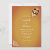 Moderne Elegante Terracotta Romantische Bruiloft Kaart (Voorkant)