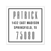 Moderne Elegante Terugkeeradres Zelfinkting Stempe Zelfinktende Stempel (Design)