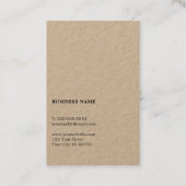 Moderne Elegante Textuur Blauw Kraft Papier Consul Visitekaartje (Achterkant)